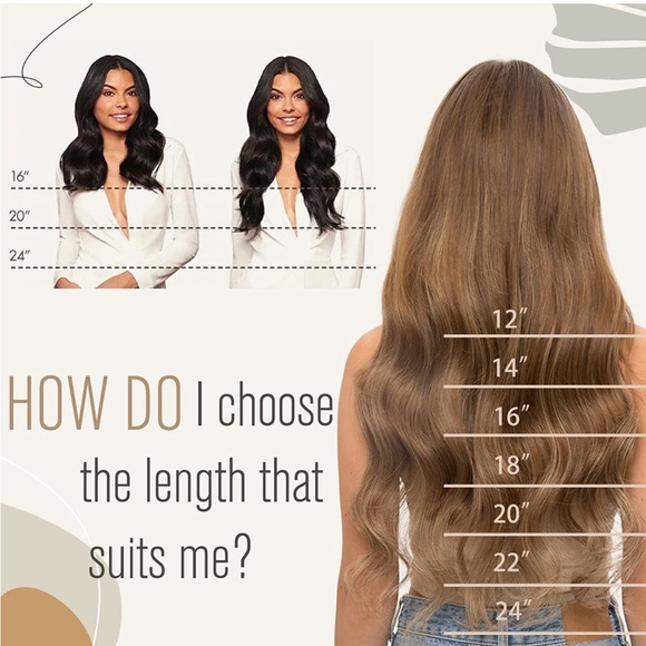 Real Human Hair Extensions Brown Ombre 12inch 80g - Picture 7 of 8